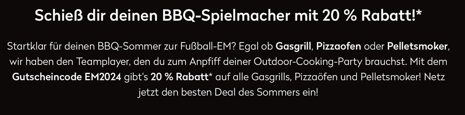 BURNHARD: 20% auf Gasgrills, Pizzaöfen & Smoker z.B. Big FRED Deluxe für 679,20€ (statt 849€)