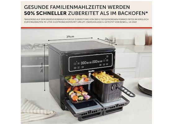 Breville VDF130X Heißluftfritteuse Halo Flexi für 179,99€ (statt 214€)