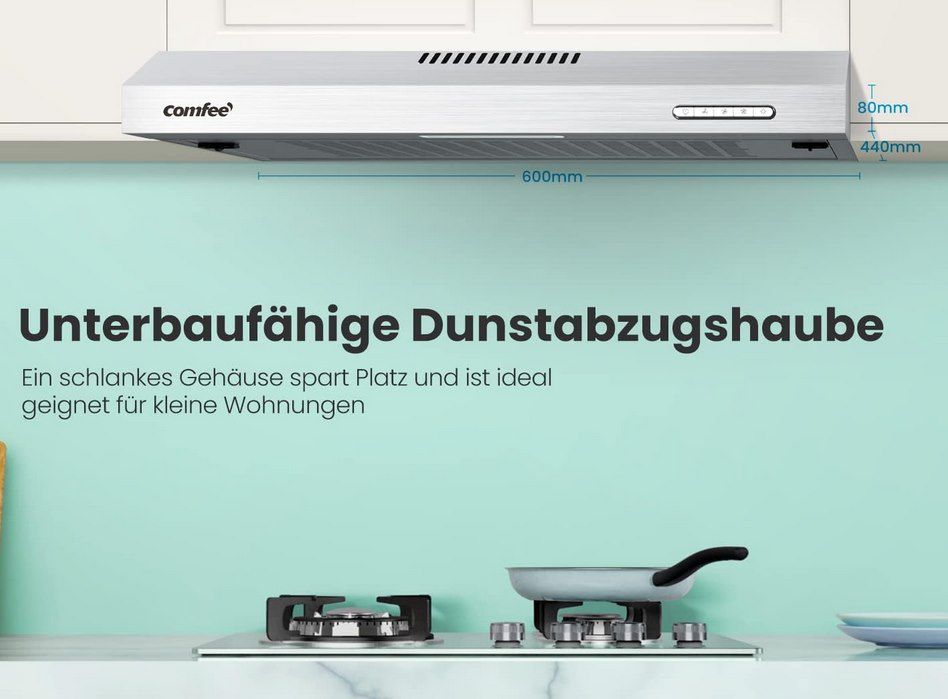 COMFEE Unterbau Dunstabzugshaube mit Edelstahl für 47,15€ (statt 79€)