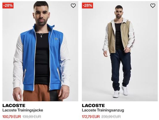 🐊 Lacoste Restgrößen Sale + 10% extra   z.B. Leder Sneaker für 80€ (statt 110€)