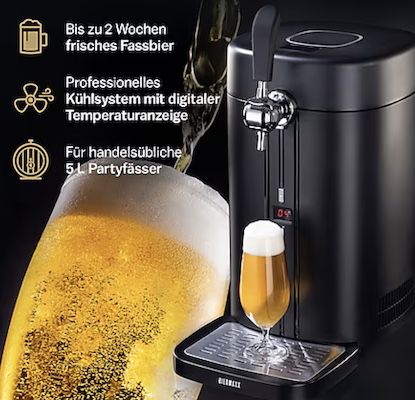 Bier Maxx Bierzapfanlage mit CO2 Kapsel für 105,94€ (statt 135€)