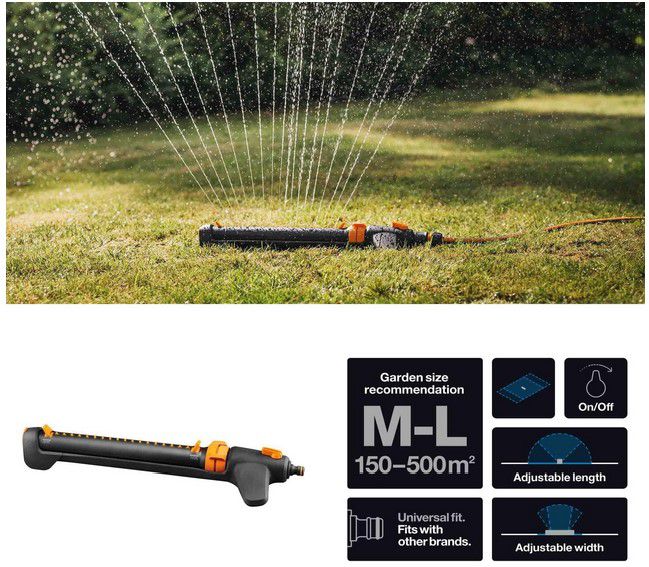 Fiskars Oszillierender Bewässerungs Sprinkler On/Off für 14,99€ (statt 20€)