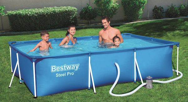 💧 Bestway Steel Pro Deluxe Splash Frame Pool Set für 54,94€ (statt 99€)