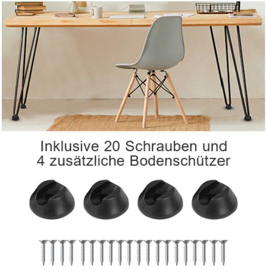 4er Set Jopassy Tischbeine mit Bodenschoner z.B. 42cm für 20,99€ (statt 30€)