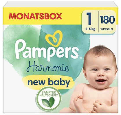 180er Pack Pampers Baby Windeln Größe 1 (2 5 kg) für 32€ (statt 41€)