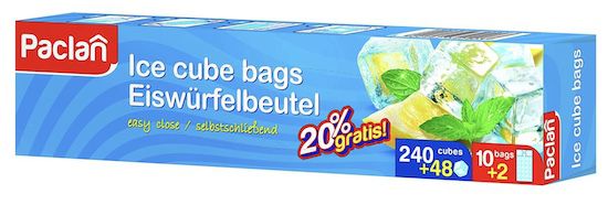 4x 12er Pack Paclan Eiswürfelbeutel für 1,98€