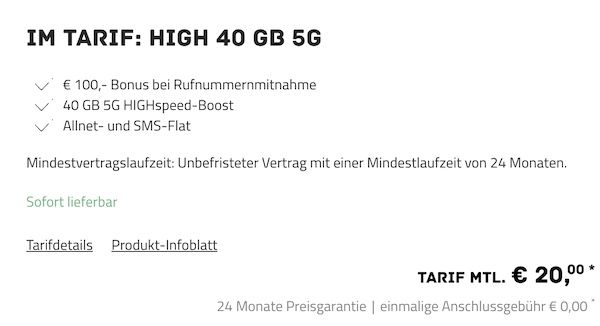 🤩 Telekom Allnet mit 40GB 5G für 20€ mtl. + 100€ Bonus