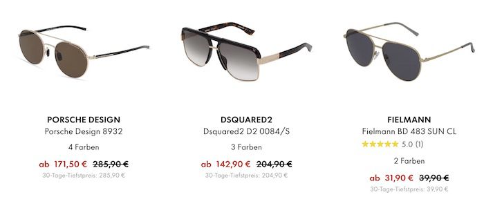 ☀️ fielmann: Bis 40% Rabatt auf Sonnenbrillen   z.B. Ray Ban Orion 77,90€ (statt 109€)