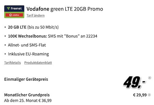 🔥🤯 Apple iPhone 15 nur 49€ + Vodafone Allnet 20GB für 29,99€ mtl. + 100€ Bonus