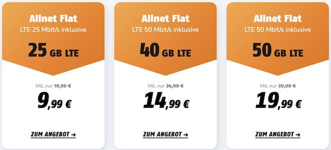 💥 Telekom Allnet Flat mit 25GB für 9,99€ mtl.   kein Anschlusspreis