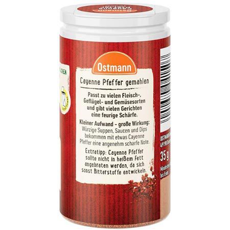 4er Pack Ostmann Cayenne Pfeffer, gemahlen ab 5,69€ (statt 9€)