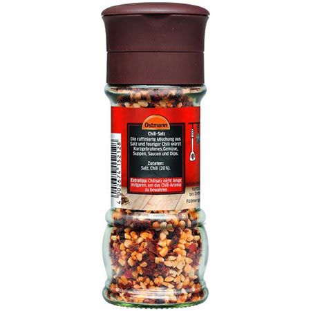 3er Pack Ostmann Chilisalz Mühle, je 80g ab 10,92€ (statt 14€)