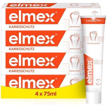 4er Pack elmex Zahnpasta Kariesschutz, je 75ml ab 8,13€ (statt 16€)