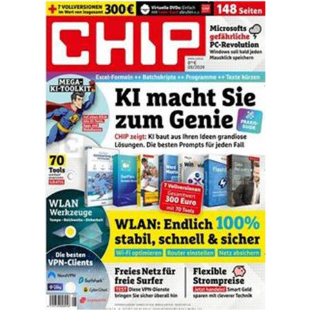 Chip Plus im Jahres Abo mit 12 Ausgaben für nur 34,90€ (statt 107€)