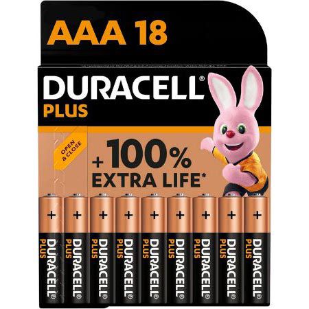 18er Pack Duracell Plus Batterien AAA für 13,99€ (statt 18€)