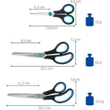 3er Set Westcott Easy Grip Scheren für 4,29€ (statt 8€)