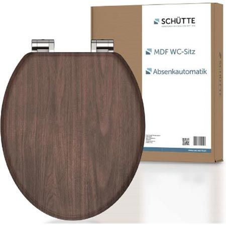 Schütte Darkwood WC Sitz mit Absenkautomatik aus Holz für 31,99€ (statt 50€)