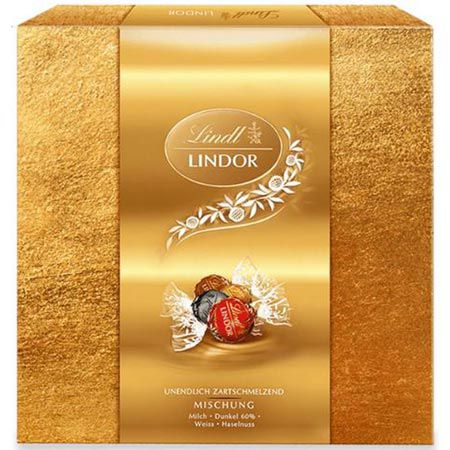 Lindt Lindor Präsent Box Mischung, 187g, ca. 15 Kugeln für 5,29€ (statt 8€)