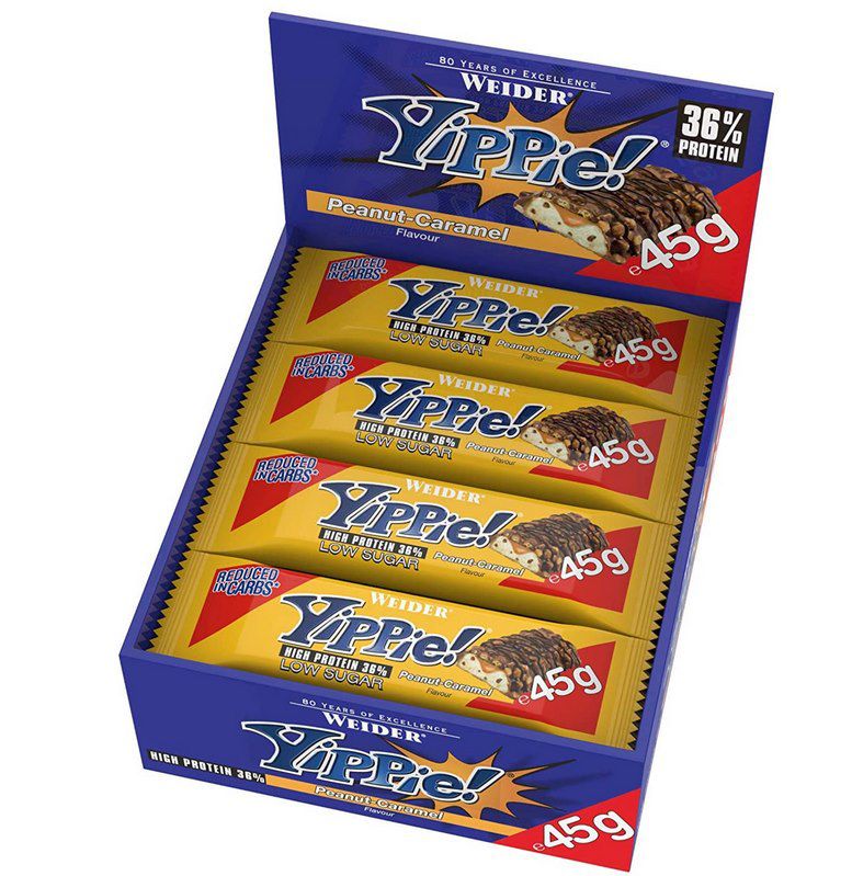 🥜 12x45g YIPPIE! Peanut Caramel Protein Riegel für 13,79€ (statt 25€)