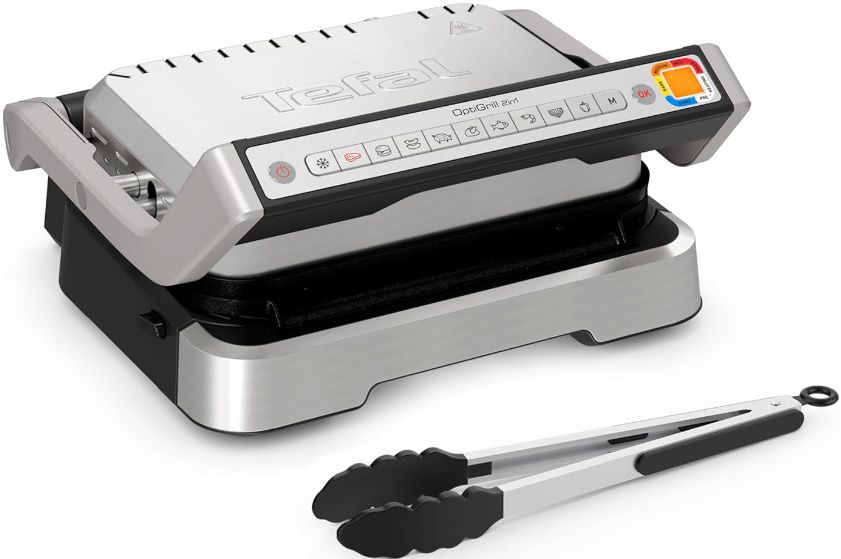 Tefal OptiGrill 2in1 Kontaktgrill GC773D10 mit Grillzange für 152,90€ (statt 183€)