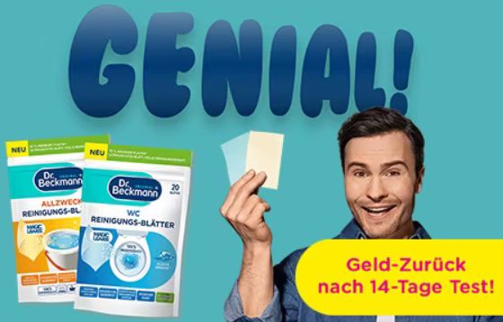 Gratis: Dr. Beckmann Reinigungsblätter ausprobieren