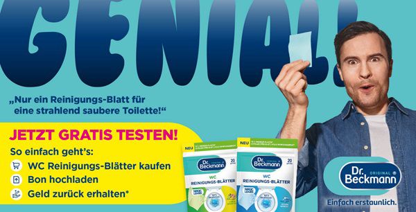 Gratis: Dr. Beckmann Reinigungsblätter ausprobieren