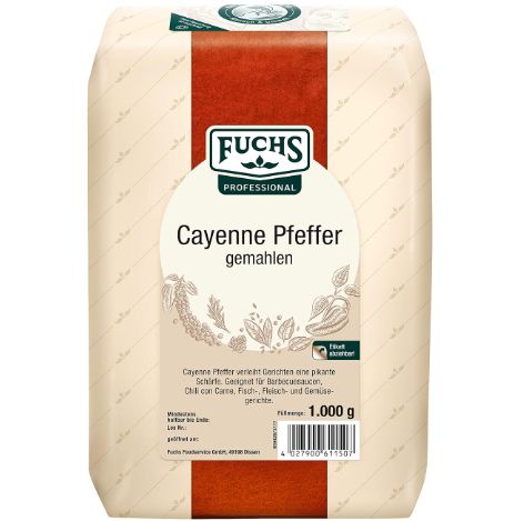 🌶 1kg Fuchs Cayenne Pfeffer / Chili gemahlen für 10,45€ (statt 14€)