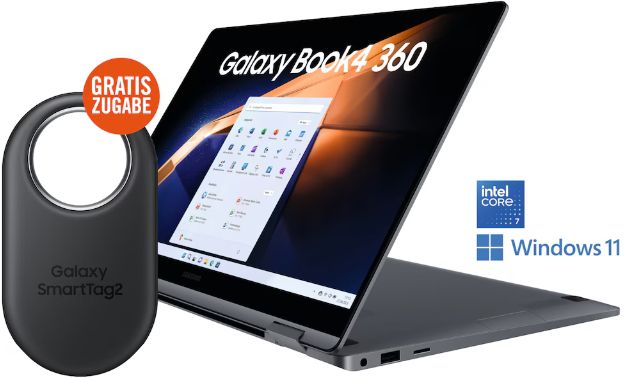 Samsung Galaxy Book 4   360°AMOLED Touchscreen + SmartTag2 für 1.199€ (statt 1.399€)