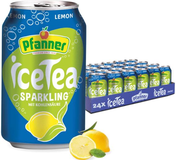 Pfanner Eistee Lemon Sparkling 24 x 0,33L ab 13,31€ (statt 19€)