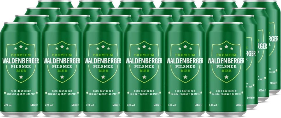 Waldenberger Premium Pilsner Bier, 24 x 0,5L für 11,32€ (statt 14€)