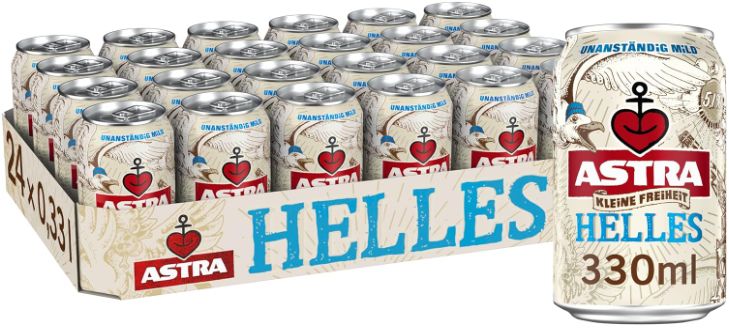 🍺 24x Astra Kleine Freiheit   Helles für 17,51€ (statt 22€)   0,73€ pro Dose