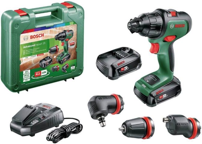 Bosch Schlagbohrmaschine AdvancedImpact 18 +2 Akkus für 179,99€ (statt 222€)