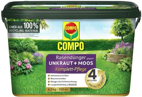 COMPO Rasendünger gegen Moos und Unkraut   6kg für 39,24€ (statt 49€)