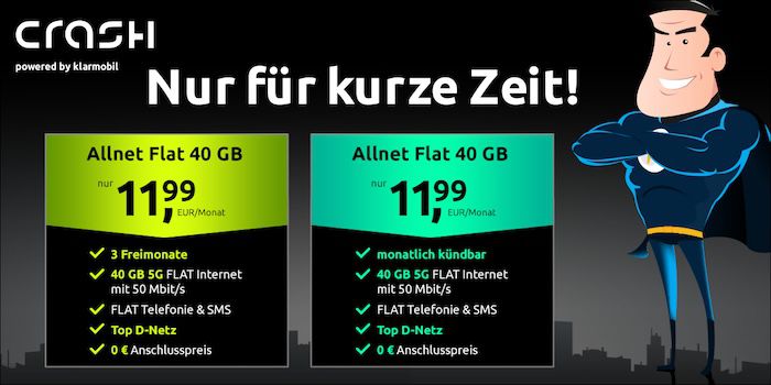 🔥 Vodafone Allnet 40GB für 11,99€ mtl.   monatlich kündbar!