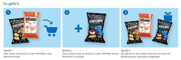 dm: Zwei Kindersnacks kaufen & einen gratis dazu