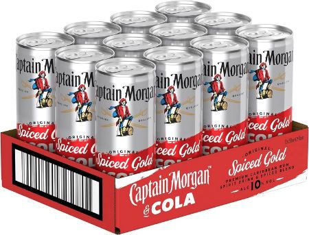 12er Pack Captain Morgan Spiced Gold & Cola Mix, je 250ml für 24,99€ (statt 32€)