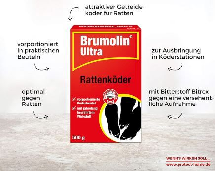 Brumolin Ultra Rattenköder, 500g für 15,99€ (statt 20€)