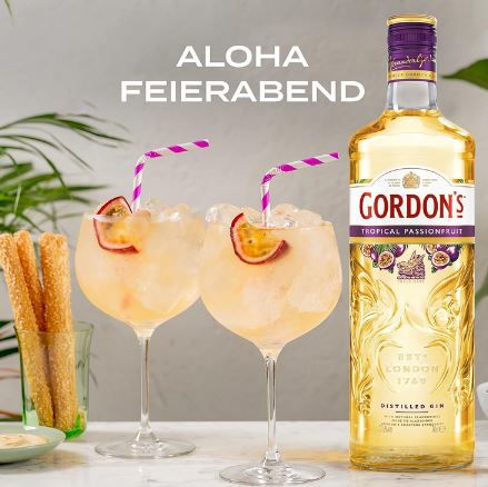 Gordons Tropical Passionfruit Gin, 0,7L, 37,5% vol für 9,99€ (statt 18€)