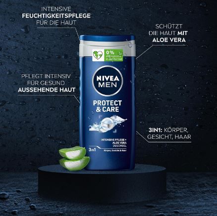 Nivea Men Protect & Care Duschgel, 250ml ab 1,20€ (statt 2€)