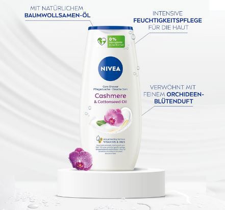 Nivea Cashmere & Cottonseed Oil Pflegedusche, 250ml ab 1,20€ (statt 2€)