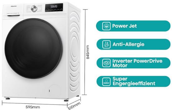 Hisense WFQA8014EVJM Waschmaschine, 8kg ab 299€ (statt 379€)