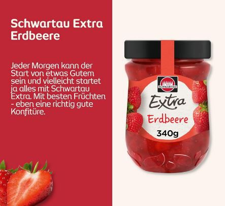 🍓 Schwartau Extra Konfitüre, Erdbeere, 340g ab 1,92€ (statt 3€)