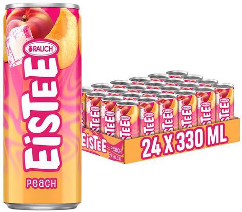 Krass! 🍑 24x Rauch Eistee Peach, 330ml ab 11€ (statt 21€)   47 Cent pro Dose!