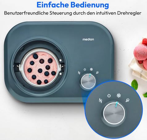 Medion MD 10169 Eismaschine mit Kompressor für 79,95€ (statt 110€)