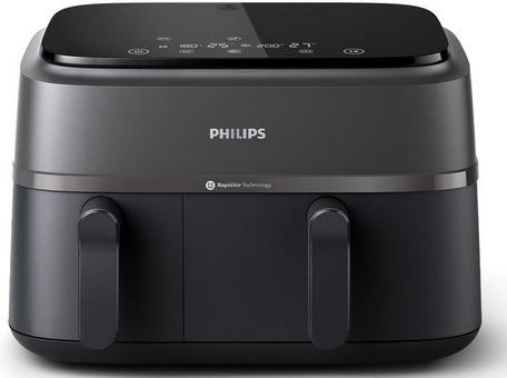 🍟 Philips NA350/00 Dual Basket Airfryer 3000 Serie, 9L für 157€ (statt 180€)