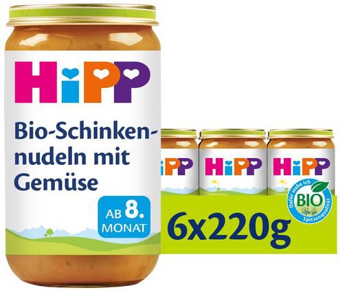 6er Pack HiPP Bio Schinkennudeln mit Gemüse ab 5,72€ (statt 10€)