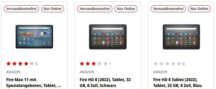 Media Markt: Amazon Alexa Angebote   z.B. Fire 7 Tablet (2022) für 59,99€ (statt 70€)