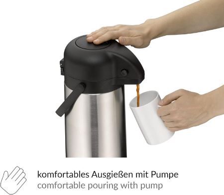 alfi TT Pumpkanne aus Edelstahl, mattiert, 2,5L für 29,98€ (statt 38€)