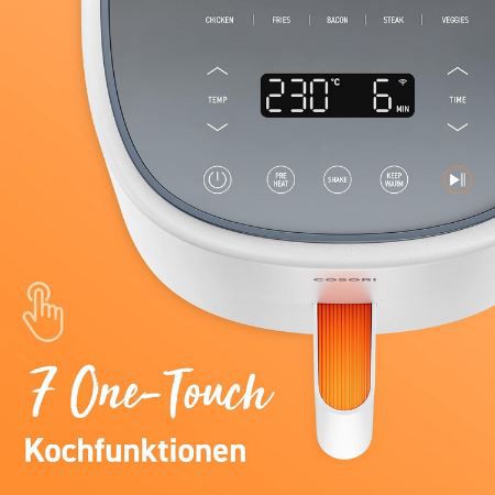 Cosori Lite Heissluftfritteuse mit App Steuerung, 3.8L für 69,99€ (statt 82€)