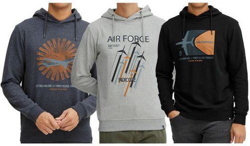 3x INDICODE Forzo Baumwoll Hoodie für 29,97€ (statt 69€)